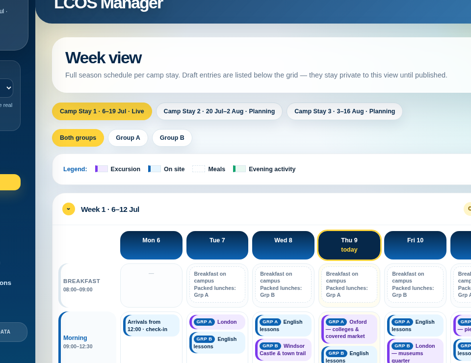 LCOS week view